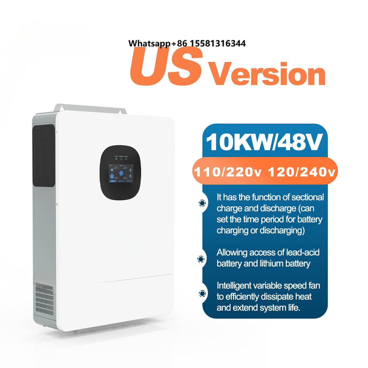 UNC 10KW 10KVA 110V/220V 51.2V - Split Phase Inverter 10Kw 110V 220V review and price